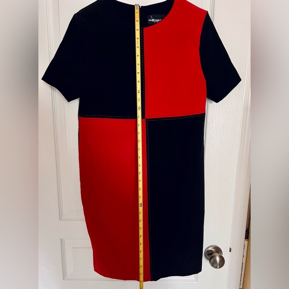 Vintage Sag Harbor Red and Black Mini Dress - Picture 3 of 5